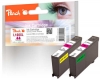 Peach Doppelpack 2 Tintenpatronen magenta kompatibel zu  Lexmark No. 100XLM*2, 14N1070E, 14N1094