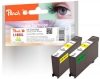 Peach Doppelpack 2 Tintenpatronen gelb kompatibel zu  Lexmark No. 100XLY*2, 14N1071E, 14N1095
