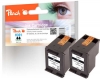 Peach Doppelpack Druckköpfe schwarz kompatibel zu  HP No. 301 bk*2, CH561EE*2