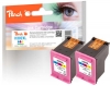 Peach Doppelpack Druckköpfe color kompatibel zu  HP No. 302XL c*2, F6U67AE*2