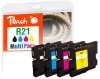 Peach Combi Pack compatible with  Ricoh GC21, 405532, 405533, 405534, 405535
