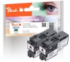 Peach Doppelpack Tintenpatronen schwarz kompatibel zu  Brother LC-3233BK