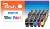 Peach 10er-Pack Tintenpatronen, XL-Füllung, kompatibel zu  Brother LC-3213