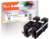 319275 - Peach Doppelpack Tintenpatronen schwarz kompatibel zu No. 655 bk*2, CZ109AE HP
