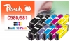 321203 - Peach Pack de 10 cartouches d'encre, compatible avec PGI-580, CLI-581, 2078C005 Canon