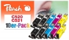 320698 - Peach 10er-Pack Tintenpatronen, kompatibel zu PGI-520, CLI-521, 2934B007 Canon